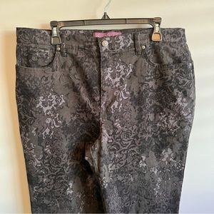 Gloria Vanderbilt 16 Amanda Jeans Floral Multicolor Camo 5 Pockets